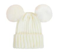 Generisch Cuffia di lana per bambini, cappello invernale Toddler Beanie Hats Girl Boy Beanie for Kids Knit Warm for Cold Weather Cap Uomo Grande, bianco, Taglia unica