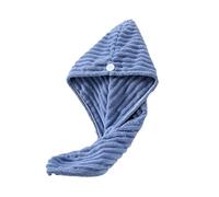 Generisch Cuffia for asciugare i capelli, asciugamano da donna, fascia for la testa, assorbente, shampoo ad asciugatura rapida, bagno monostrato(Blue)