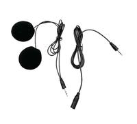 Generisch Cuffie da casco, connettore jack da 3,5 mm, due altoparlanti, cavo di prolunga audio ad alta definizione, cuffie full face, kit audio MotoVlog per la registrazione di connessioni intercom