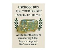 Generisch Cuori tascabili per amici - Acrilico School Bus Carte, idea regalo con messaggio personale per il compleanno, per insegnanti, bambini, genitori, amici e collezionisti