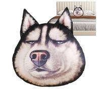 Generisch Cuscino imbottito a forma di cane | cuscino husky testa morbido | cuscino peluche | per casa appartamento hotel dormitorio casa casa casa colonica interni auto soggiorno e camera da letto