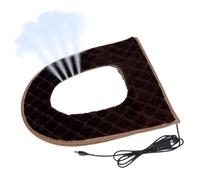 Generisch Cuscino per sedile WC USB, cuscino riscaldante regolabile a 5 | Scalda sedile WC con timer, design a spina per l'uso in inverno e al mattino, per bagno, appartamenti, camere d'albergo