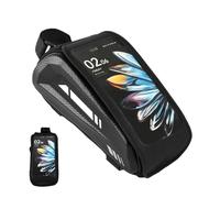 Generisch Custodia frontale per cellulare da bicicletta, impermeabile, compatibile con touch screen, custodia per tubo superiore con doppia cerniera, per bici da strada, urbano, attività all'aperto e