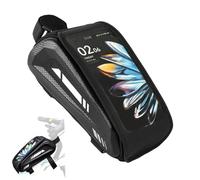 Generisch Custodia frontale per cellulare da bicicletta, impermeabile, per touchscreen, con doppia cerniera, per ciclismo, mountain bike, urbano, pendolari, attività all'aperto, da uomo