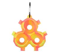 Generisch Custodia in silicone per palloni da golf, con fibbia a clip, portatile, per palloni da golf, per uomini e donne, Camouflage giallo e rosso, vedi descrizione, Vedi descrizione