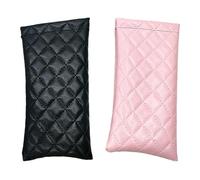 Generisch Custodia morbida per occhiali da sole, set da 2 pezzi, infrangibile e portatile, porta occhiali da sole da donna per la borsa, per tutti i giorni, viaggi, attività all'aperto, campeggio
