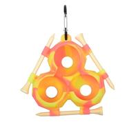 Generisch Custodia per palloni da golf in silicone, supporto per palloni da golf, con fibbia a clip pendente, portatile, per uomini e donne, Camouflage giallo e rosso, vedi descrizione, Vedi