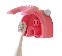 Generisch Custodia per spazzolini da denti, per uso domestico, per spazzolini da denti a parete, porta spazzolini da denti, ventosa per cartoni animati, Colore: rosa., 1.0*1.0*1.0*1.0