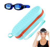 Generisch Custodie per occhiali protettivi, custodia riutilizzabile per occhiali da neve con apertura di scarico, da nuoto portatili e porta occhiali da sole per attività all'aperto, verde