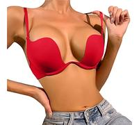 Generisch Custom Plus Size Push Up Hide Back Side Fat Sculpting Uplift Donna Body Shaping Body Shapewear Body Shapewear con reggiseno, Colore: rosso, 80B