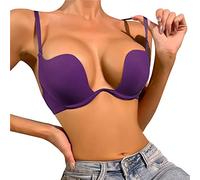 Generisch Custom Plus Size Push Up Hide Back Side Fat Sculpting Uplift Donna Body Shaping Body Shapewear Body Shapewear con reggiseno, Lilla, 85B