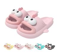 Generisch Cute Cartoon Fish Slippers - Non-Slip 3D Cartoon Shower Sandals, Quick-Dry Beach Pool Slides for Boys and Girls, rosa., 42/43 EU