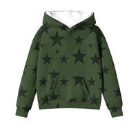 Generisch Cute Hoodies for Tween Girls Long Sleeve Star Graphic Oversized Sweatshirts Cute Fall Pullover Tops Comfy Winter Outfits White Hoodie, Ag., 7-8 Jahre