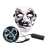 Generisch D-War - Maschera hiphop luminosa, per cosplay, per feste di Halloween