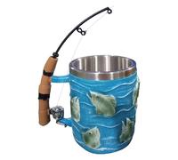 Generisch da, 355 ml, divertente design con canne da e rotoli, per tè, caffè, in ceramica, per feste, casa, campeggio, dormitorio, 10 x 10 x 15 cm