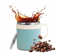 Generisch da caffè, borraccia a doppia parete in acciaio , da caffè con coperchio, per ufficio, casa, cucina e bar, per donne e uomini, come regalo di compleanno