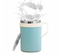 Generisch da caffè in acciaio, a doppia parete, per bevande al latte, con coperchio, per ufficio, casa, cucina e bar, per donne e uomini, come regalo di compleanno