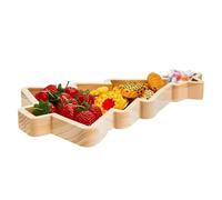 Generisch da portata natalizio | Tagliere in legno per accessori per la carteggiatura e per feste, pannelli in legno a forma di albero di Natale, per colazione, snack, caramelle, dessert