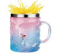 Generisch da tè, 200 ml, alieno, in rilievo, in 3D, divertente con bordo in acciaio, per caffè, per cucina, viaggi, pausa, mattina, sera