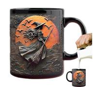 Generisch da tè con streghe, 325 ml, per Halloween, in ceramica, per routine mattutina, festa di compleanno, fine settimana, libero, momenti di relax, collezione personale