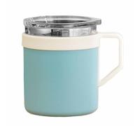 Generisch da tè, in acciaio, a doppia parete, per bevande al latte, riutilizzabile, con coperchio, per ufficio, casa, cucina e bar, per donne e uomini, come regalo di compleanno