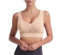 Generisch Danza Abiti Da Donna Come Hot Cakes Hollow Sport Traspirante, Comodo Senza Fili Sportivi Donne Intimo Reggiseno Donna Abbigliamento, a, 4XL