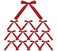 Generisch De Couronne De Noël Rouges | En Velours Rouge Pour Sapin, Couronne, Porte, Cheminée | Arcs Décoratifs En Ruban De VelourPour Décoration De Noël, Fête, Mariage Et Intérieur