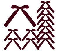 Generisch De Couronne De Noël Rouges | En Velours Rouge Pour Sapin, Couronne, Porte, Cheminée | Arcs Décoratifs En Ruban De VelourPour Décoration De Noël, Fête, Mariage Et Intérieur