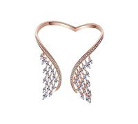 Generisch De Der Ringe & RING - Anello a forma di angelo e bracciale con molle ad ali diffuse, set di ciondoli aperti e regolabili, ideale come regalo per le donne per agopressione, A, Altro, Non