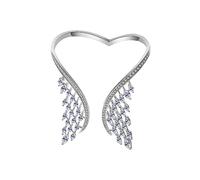 Generisch De Der Ringe & RING - Anello a forma di angelo e bracciale con molle ad ali estese, set di ciondoli aperti e regolabili, ideale come regalo per le donne per agopressione (SL2, A)