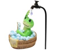 Generisch Decorazione da giardino di rana, scultura di animali in resina | Figure da bagno di rana, statue, decorazione di animali per decorazioni interne, rotazione giocosa, come un verde