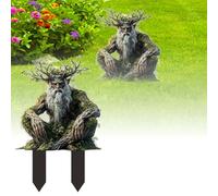 Generisch Decorazione da giardino per esterni, resistente alle intemperie, elfo, decorazione da giardino, tartaruga e nano da giardino, statuetta decorativa da giardino in resina 2D, decorazione per