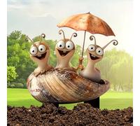 Generisch Decorazione da giardino per esterni, resistente alle intemperie, elfo, decorazione da giardino, tartaruga e nano da giardino, statuetta decorativa da giardino in resina 2D, decorazione per