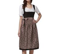 Generisch Decorazione della statua medievale del cavaliere tedesco Oktoberfest da donna con lacci, tradizionale costume da cosplay per travestimento da festa, oro rosa, M=70CM