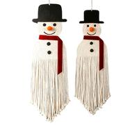 Generisch Decorazione in macramè, decorazione natalizia chic, 2 pezzi, decorazione da parete in tessuto bohémien, per casa, soggiorno, camera da letto, camera degli studenti, cameretta dei bambini