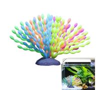 Generisch Decorazione per acquario, in silicone, gradiente di colore realistico, statua per acquario, a forma di corallo, per appartamenti, laghetti, soggiorno, camera da , abitanti della città e