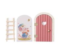 Generisch Decorazione per la casa in Miniatura - Decorazione da Parete per casa delle Bambole, Porta delle Fate in Legno, Decorazione per la Camera da dei Bambini, Piccola Fantasia | Camera da