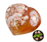 Generisch di ciliegio, pietra di palma del cuore | Romantico amore curativo problemi di Piedras Balance Reiki Meditazione per Musta decorazione da tavolo