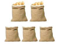 Generisch di iuta, 5 pezzi, 40 x 60 cm, grandi organizer riutilizzabili, sacchetti di iuta per patate, cipolle, , cortile, terra, sabbia, coltivazione di piante, fattoria, serra