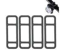 Generisch di Montaggio per Bicicletta in Silicone - Set di 4 fanali Posteriori Elastici per Bicicletta, Supporto Luce e per Manubrio, Cinghie durevoli e Flessibili per Bici da Strada