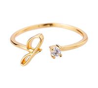 Generisch Dieci Anelli Strass 26 Anello Iniziale Gioielli Personalizzato Lettera Iniziale Anello Aperto Con Strass Anello Per Le Donne Anelli Ginnastica Plastica, Taglia unica, Rame, Nessuna pietra