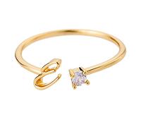 Generisch Dieci Anelli Strass 26 Anello Iniziale Gioielli Personalizzato Lettera Iniziale Anello Aperto Con Strass Anello Per Le Donne Anelli Ginnastica Plastica, Taglia unica, Rame, Nessuna pietra