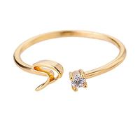 Generisch Dieci Anelli Strass 26 Anello Iniziale Gioielli Personalizzato Lettera Iniziale Anello Aperto Con Strass Anello Per Le Donne Anelli Ginnastica Plastica, Taglia unica, Rame, Nessuna pietra