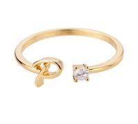 Generisch Dieci Anelli Strass 26 Anello Iniziale Gioielli Personalizzato Lettera Iniziale Anello Aperto Con Strass Anello Per Le Donne Anelli Ginnastica Plastica, Taglia unica, Rame, Nessuna pietra