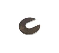 Generisch Dischi a fessura in acciaio, zincato e alluminio, disco a U aperto, disco a U con fessura, distanziatore aperto, set da 10 (alluminio, M6 x 18 x 2 (10 pezzi)