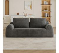 Generisch Divano piccolo a compressione, 190 cm, grigio scuro, in ciniglia, senza montaggio