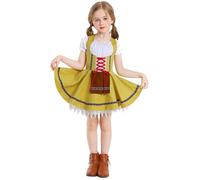 Generisch Divertente costume da storie di Natale per la festa della birra europea, set colorato con gonna al ginocchio ragazza (giallo, M)
