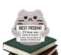 Generisch Doll - Animali positivi Crochet | Gift Funny Easter Basket Stuffers with Encouragement Card, Cheer Doll Toy with Positive Messages for Stress Relief