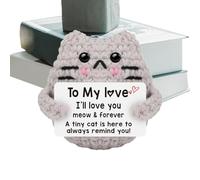Generisch Doll - Animali positivi Crochet | Gift Funny Easter Basket Stuffers with Encouragement Card, Cheer Doll Toy with Positive Messages for Stress Relief