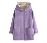 Generisch Donna con fodera in pile come sottile giacca imbottita per una leggera protezione invernale, Lilla, XL